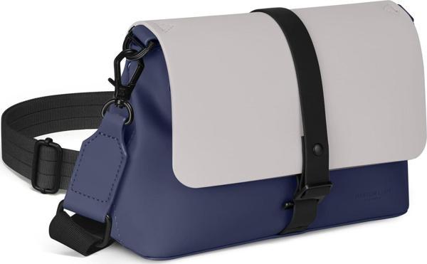 Gaston Luga Spläsh Crossbody Bag - Dark Blue / Taupe - Image 1