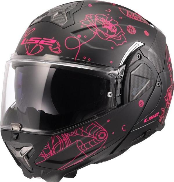 Ls2 Advant 2 Sophıa Mat Siyah Pembe Modüler Kask - Image 1