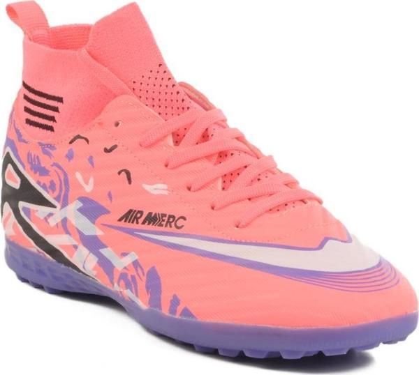 WJ-502 M Pembe Unisex Çoraplı Halı Saha Ayakkabısı - Image 1