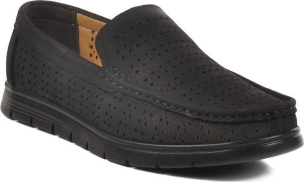 005 M Siyah Nubuk Hakiki Deri Erkek Günlük Ayakkabı - Image 1