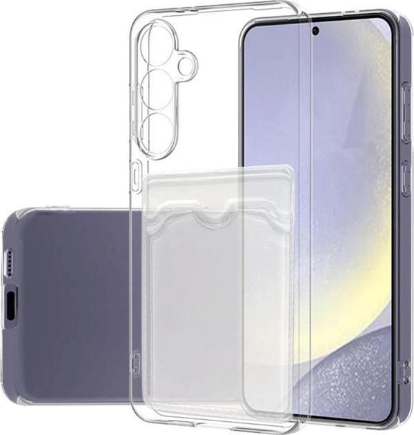 Samsung Galaxy S24 Kılıf Cardy Şeffaf Kartlık Cepli Kapak - Image 1