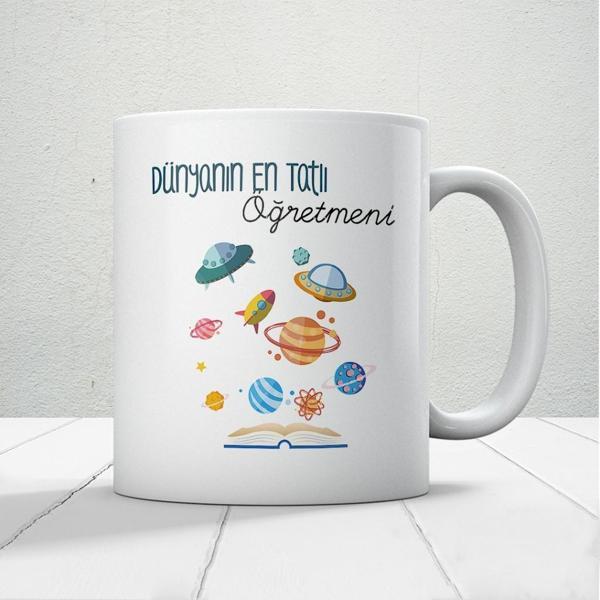 Dünyanın En Tatlı Öğretmeni - Öğretmenler Günü Temalı Baskılı Kupa Bardak  - Image 1