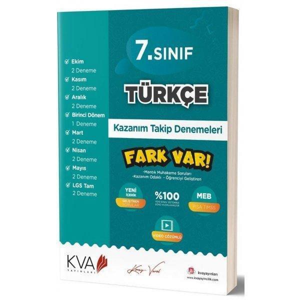 7. Sınıf Türkçe Kazanım Takip Denemeleri - KVA Yayınları - Image 1