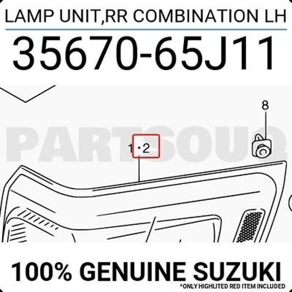 Stop Lambası Grand Vitara 2005-2012 5K 2.0 Duysuz Sol (Oem No:3567065J11) - Image 1