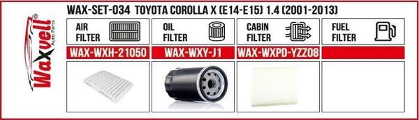 TOYOTA COROLLA  X FİLTRE BAKIM SETİ (E14-E15) 1.4 (2001-2013) - Image 1