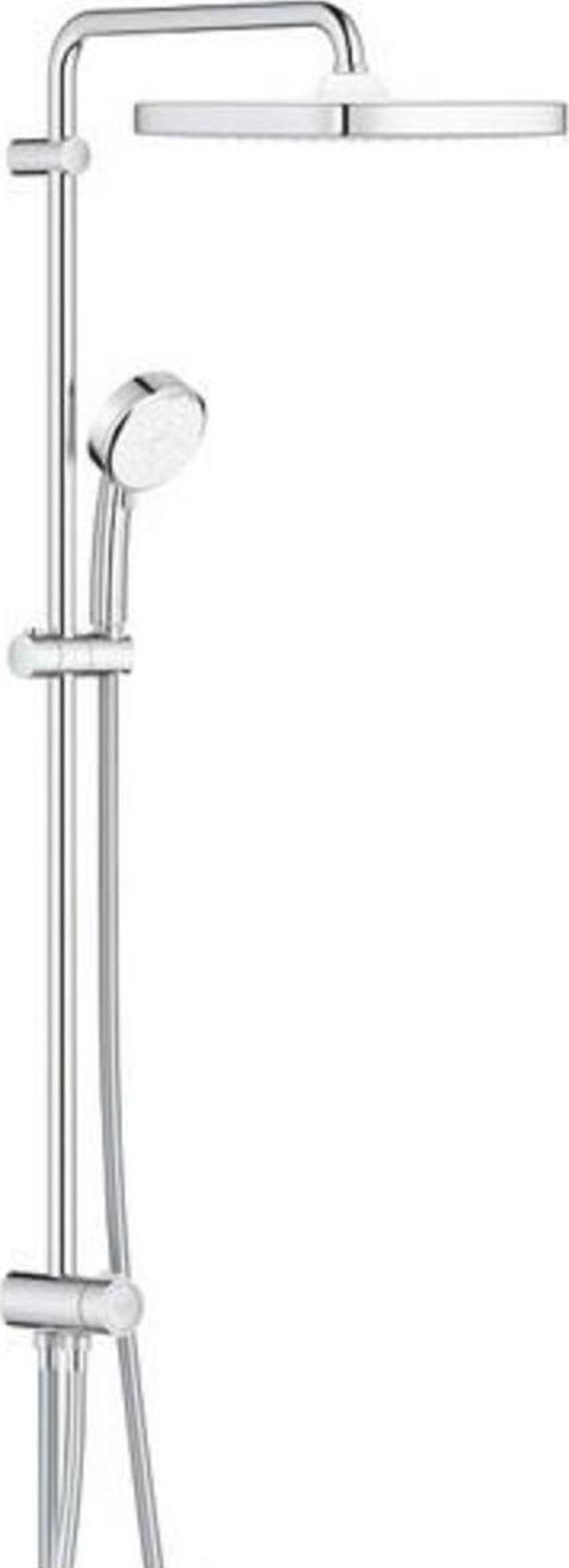 Tempesta System 250 Kare Duvara Monte Duş Sistemi, Yön Değiştiricili, Krom-Beyaz 26694000 - Image 1