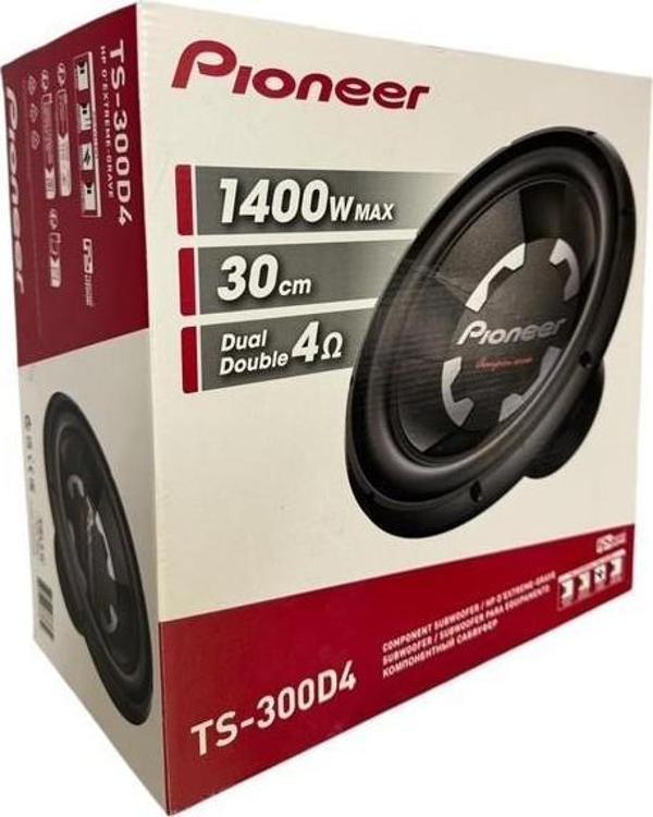 PİONEER TS-300D4 30 CM SUBWOOFER ÇİFT BOBİN 400RMS 1400WATT - Image 1