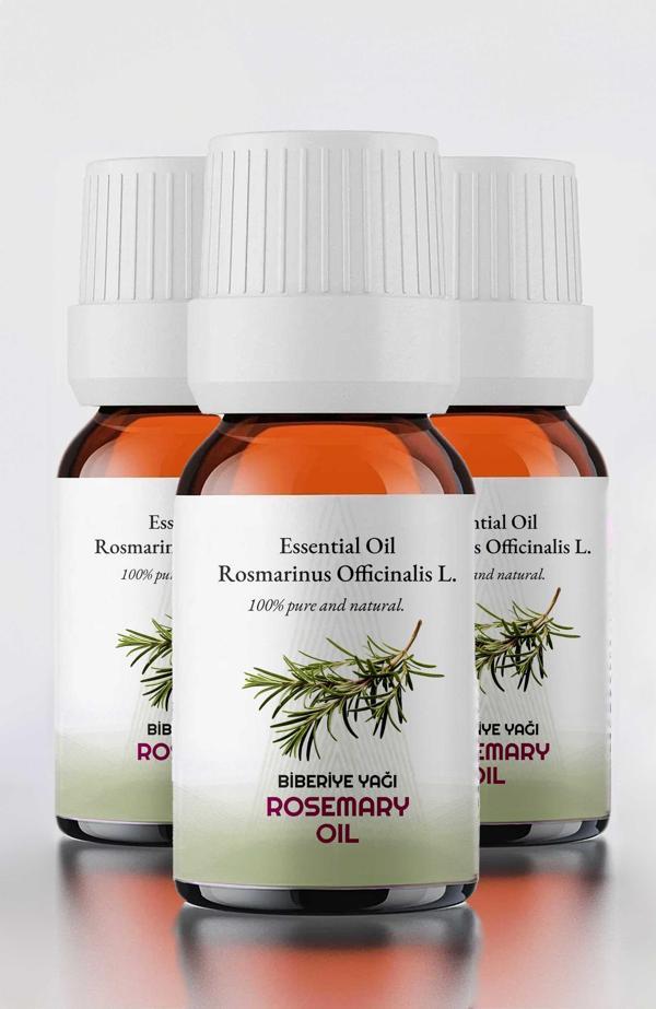 PROCLİS 3 Adet %100 Doğal Biberiye Yağı - Saf Biberiye Uçucu Yağı 10ml - Image 1