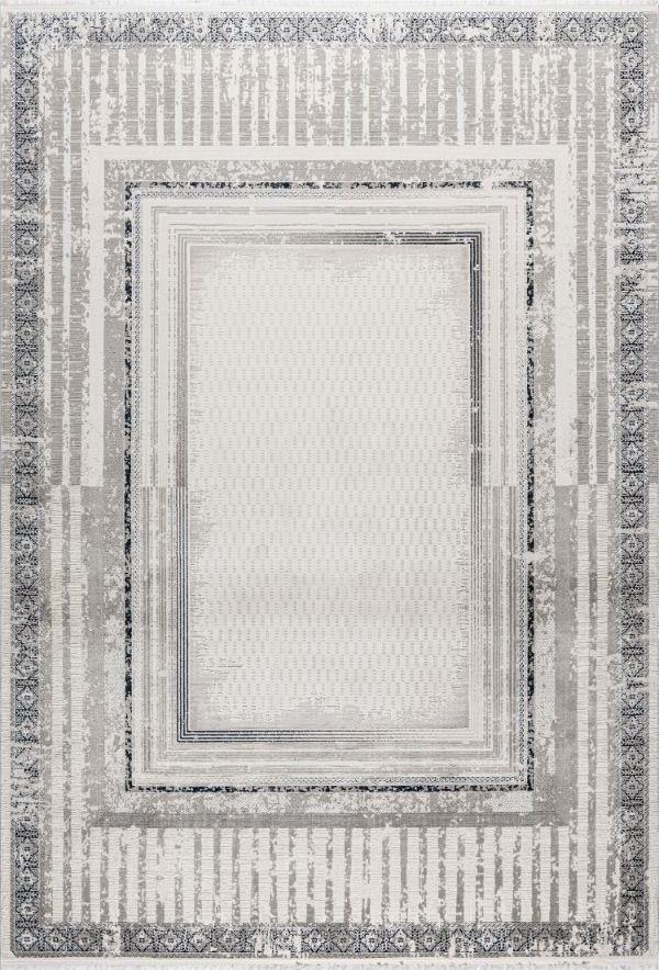 Pastel Halı Kratos 75972-30 Gri Akrilik Salon Oturma Yatak Odası Halısı - Image 1