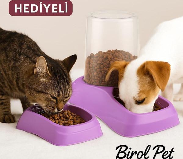 3 Litre Hazneli Otomatik Su Ve Mama Kabı – Evcil Hayvan Besleme Kabı - Image 1