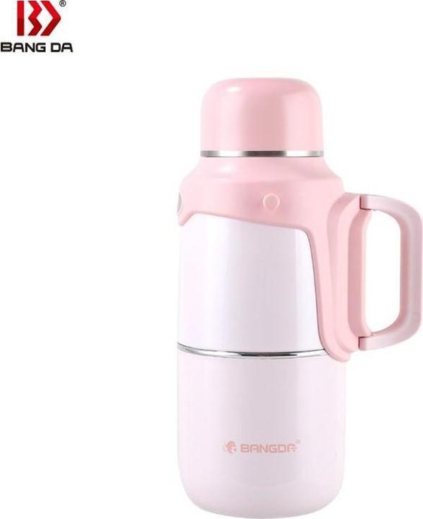 Tantitoni Pembe Askılı Ve Tutacaklı Paslanmaz Çelik Termos 800ml  - Image 1