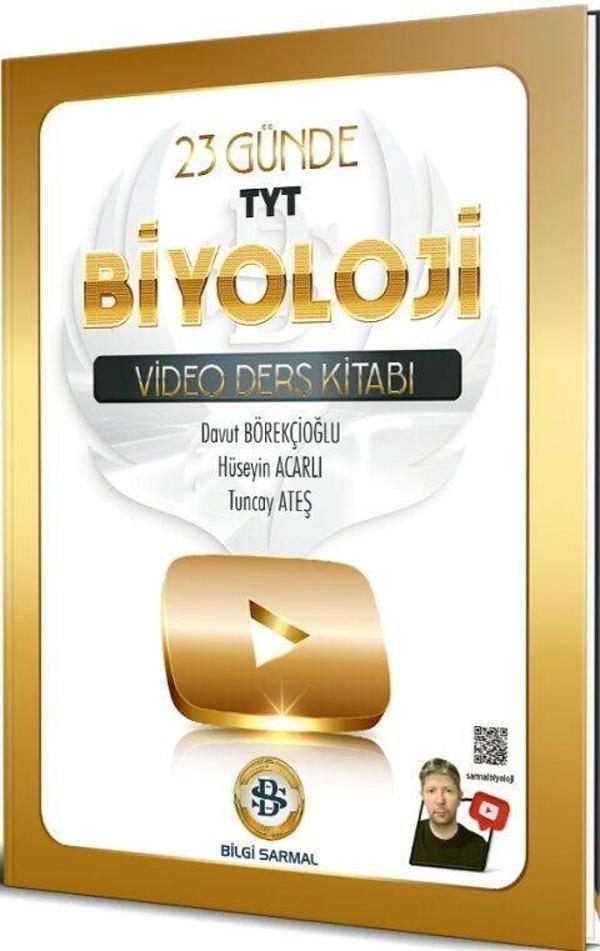 TYT Biyoloji 23 Günde Video Ders Kitabı Bilgi Sarmal - Bilgi Sarmal Yayınları - Image 1