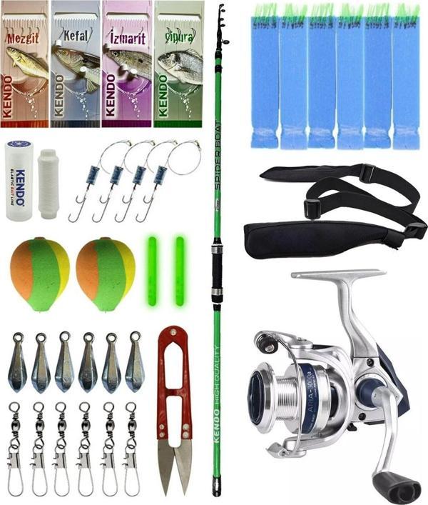 Yek Outdoor Tekne Olta Seti Kendo Spider Boat 2.10cm Olta Kamışı&Okuma ARIA-5000a Olta Makinesi - Image 1