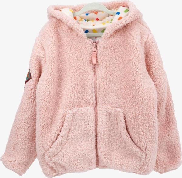 Haribo Tam Fermuarlı Polar Tek Renk Çocuk Polar - Pembe - Image 1