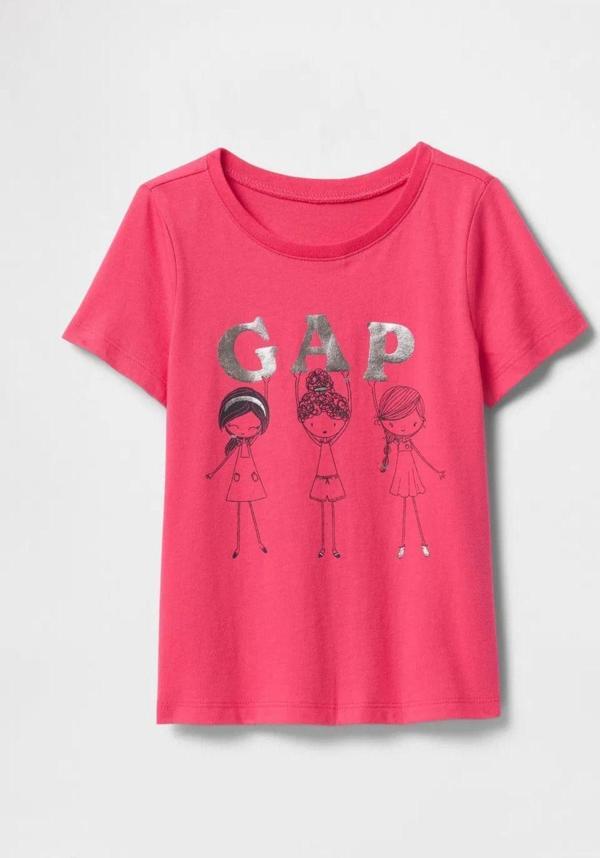 Gap Kız Bebek Grafik T-Shirt Fuşya - Image 1
