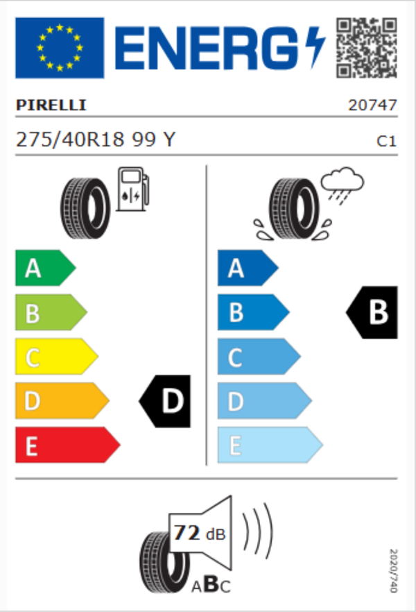 Pirelli Cinturato P7 RFT BMW(*) 275/40R18 99Y Oto Yaz Lastiği - Image 1