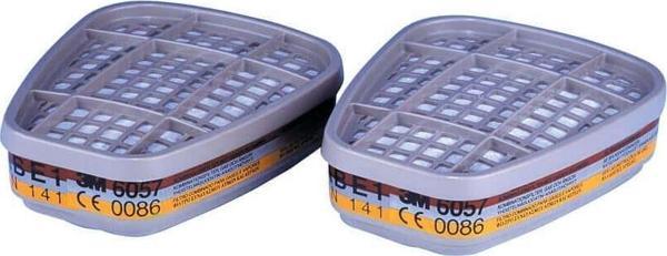 3M 6057 ABE1 Org. - İnorg. Asit Gaz Buhar FiltresiABE1 (Asit Gaz/Buhar Filtresi) PAKET İÇİ 8 ADET - Image 1