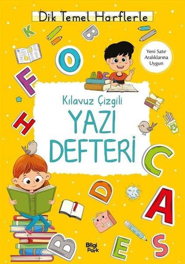 Kılavuz Çizgili Yazı Defteri - Küçük Boy - Dik Temel Harflerle - Bilgi Park Yayınları - Image 1