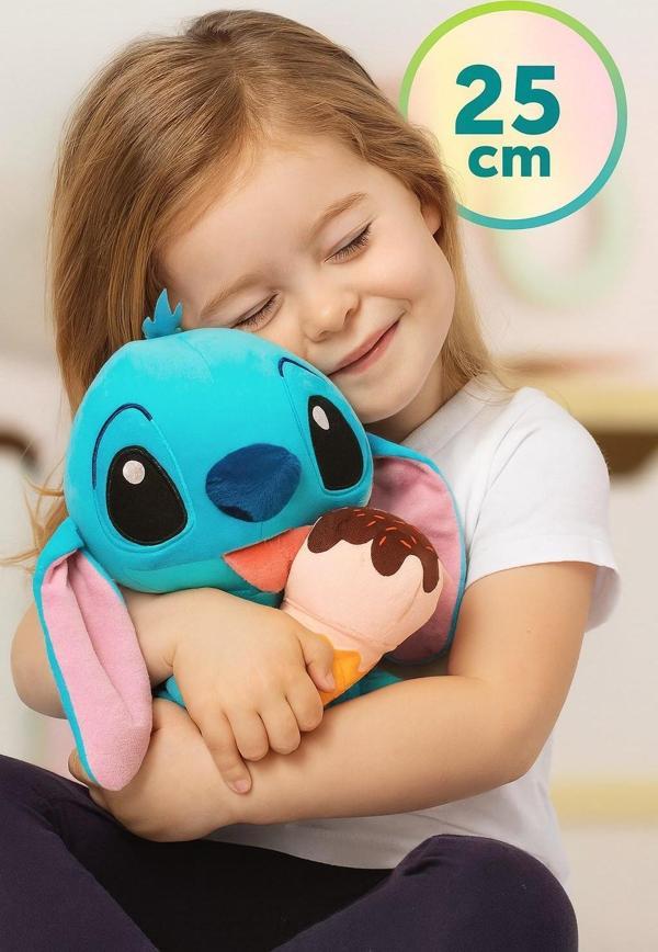 Disney Stitch Yumuşak Dondurma Yiyen Lisanslı Peluş 25 cm - Image 1