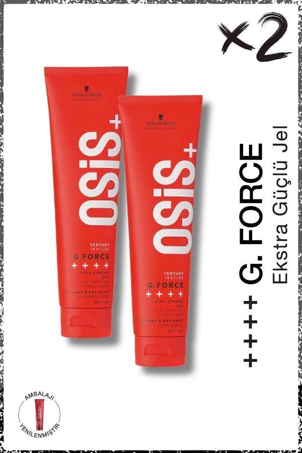 Osis G.Force Ekstra Güçlü Jel Saç Jölesi 150Ml X 2 Adet | Kalıcı Tutuş Krem Parlaklık Jeli - Image 1