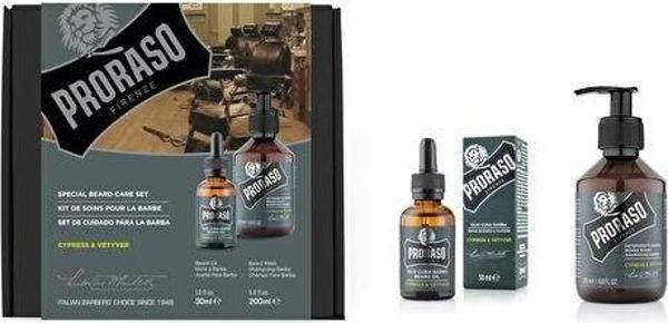 Proraso Duo Sakal Bakım Yağı ve Şampuanı Cypress Vetyver  - Image 1