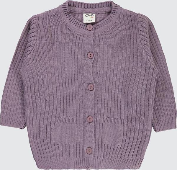 Civil Baby Bebek Triko Hırka 6-18 Ay Leylak Lila - Image 1