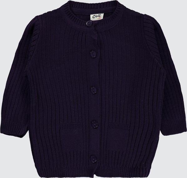 Civil Baby Bebek Triko Hırka 6-18 Ay Pancar Moru  - Image 1