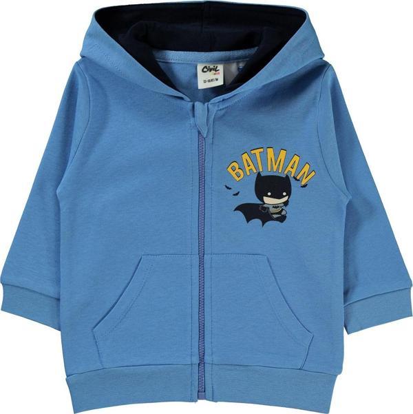 Batman Erkek Bebek Hırka 6-18 Ay  Açık İndigo - Image 1