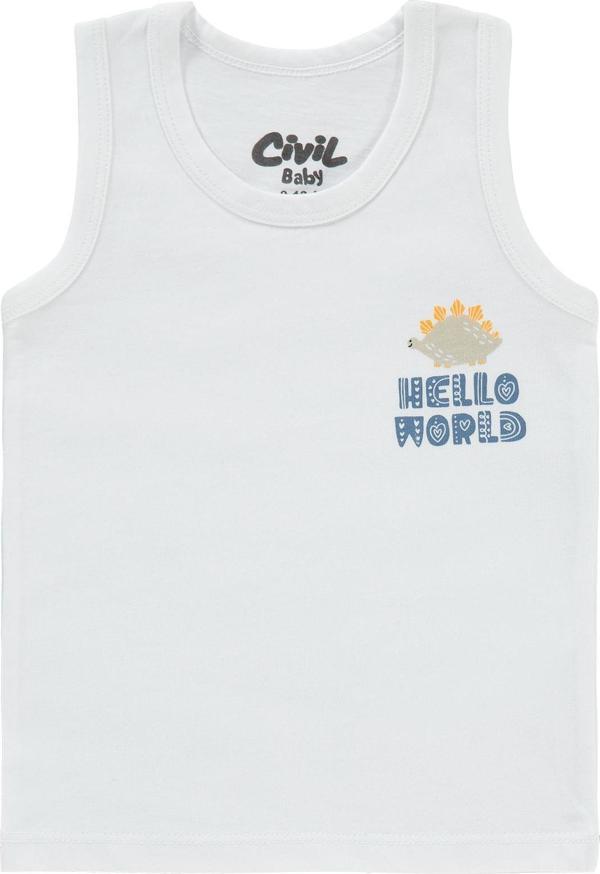 Civil Baby Erkek Bebek Atlet 9-18 Ay Beyaz - Image 1