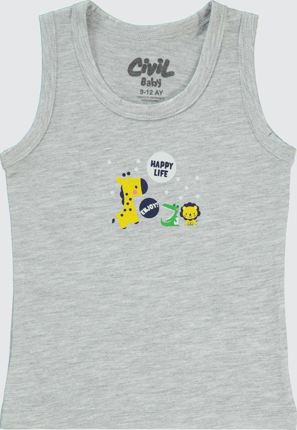 Civil Baby Erkek Bebek Atlet 9-18 Ay Gri - Image 1