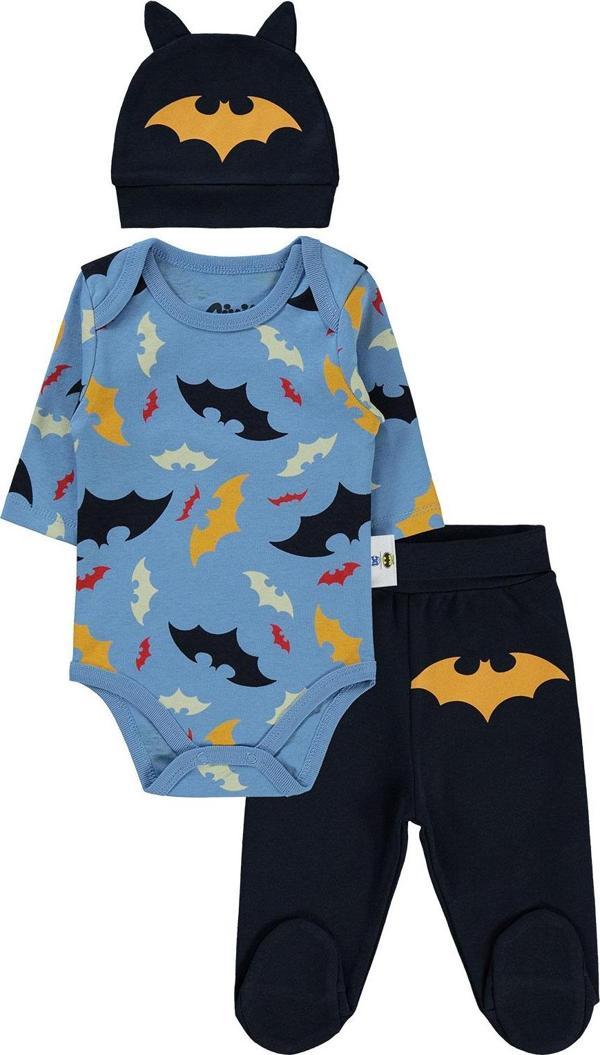 Batman Erkek Bebek Takım 1-6 Ay Açık İndigo - Image 1