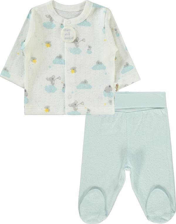 Bebetto Erkek Bebek Pijama Takımı 0-6 Ay Mavi - Image 1