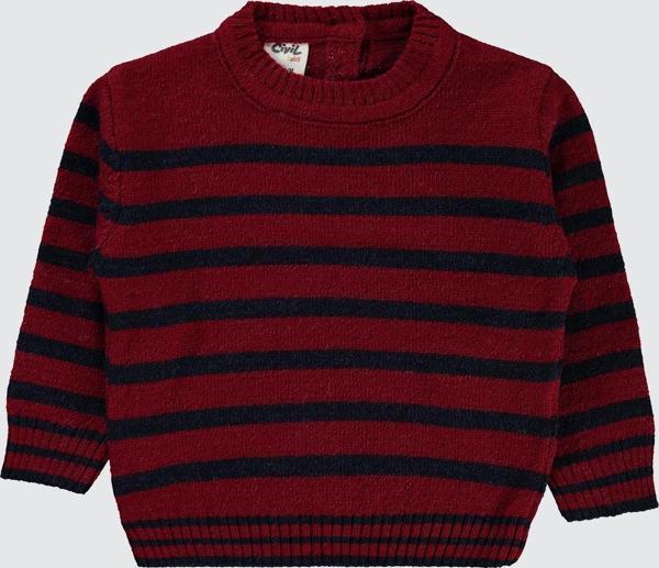 Civil Baby Erkek Bebek Kazak 6-18 Ay Bordo - Image 1