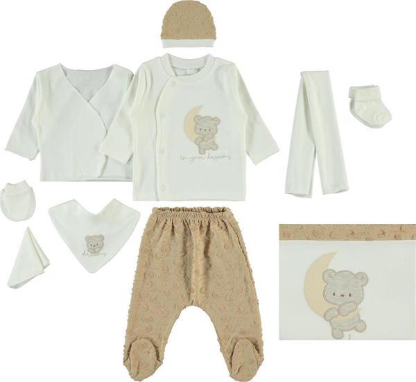 Civil Baby Erkek Bebek 10'lu Zıbın Takımı 0-1 Ay Bej - Image 1
