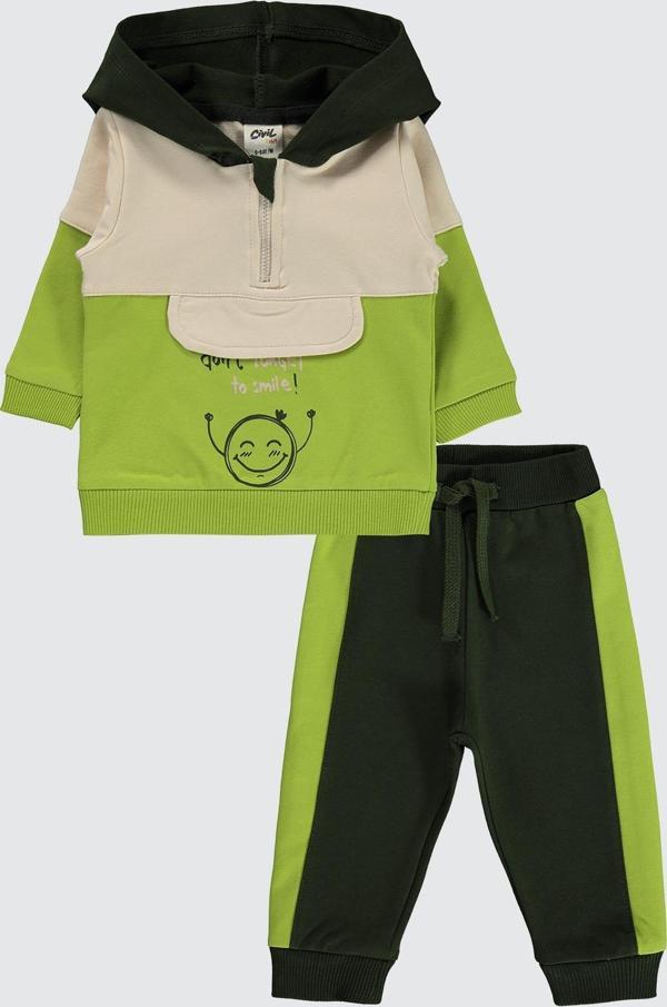 Civil Baby Erkek Bebek Eşofman Takımı 6-18 Ay Koyu Haki - Image 1