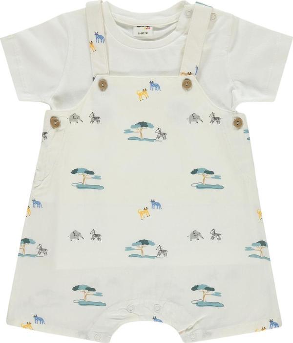 Civil Baby Erkek Bebek Salopet 6-18 Ay Beyaz - Image 1
