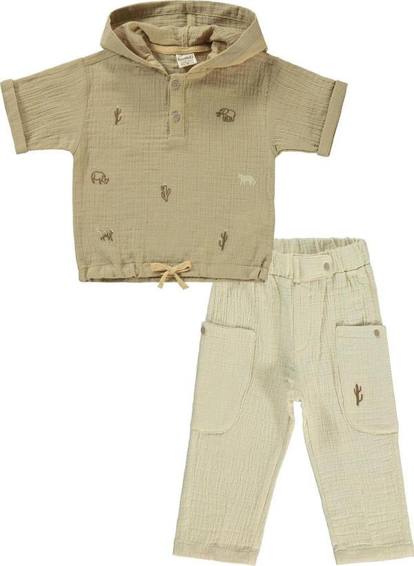 Bombili Erkek Bebek Takım 12-36 Ay Camel - Image 1