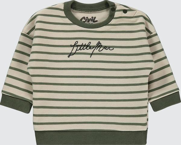 Civil Baby Erkek Bebek Sweatshirt 6-18 Ay Haki - Image 1