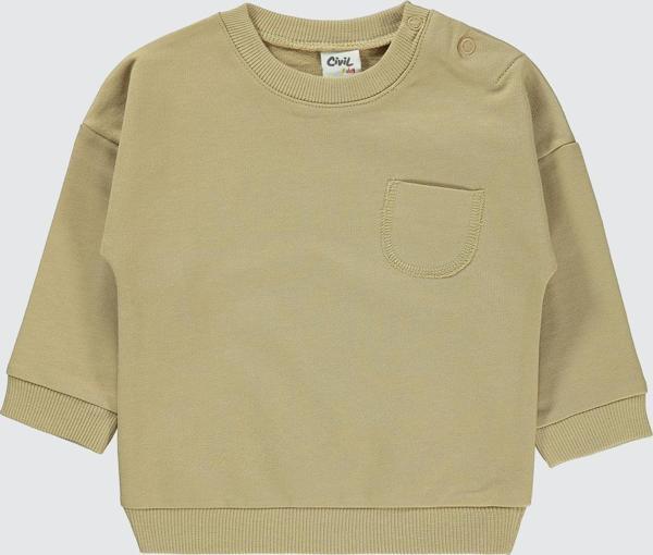 Civil Baby Erkek Bebek Sweatshirt 6-18 Ay Taş Rengi - Image 1