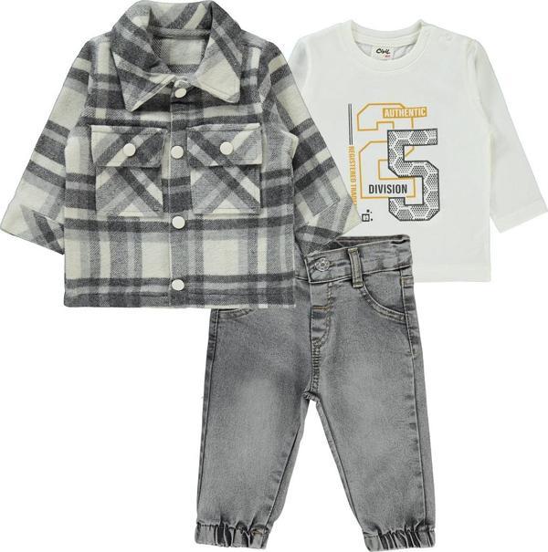Civil Baby Erkek Bebek 3'lü Takım 6-18 Ay Lacivert  - Image 1