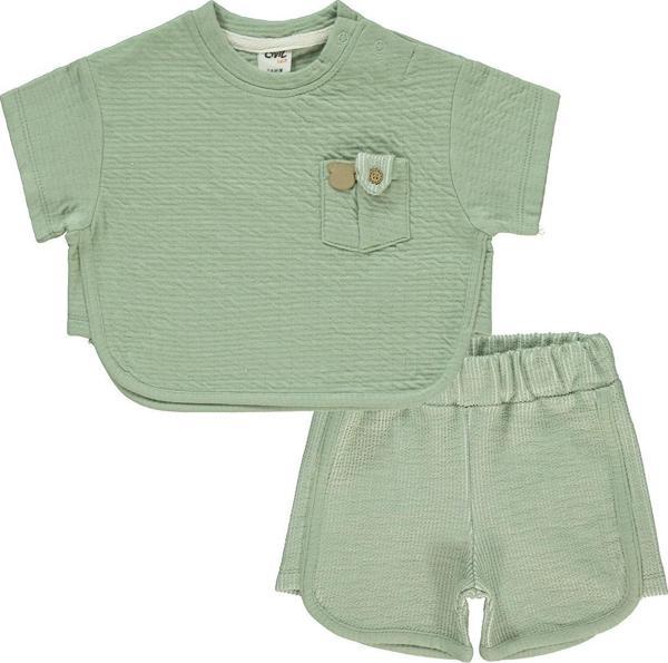 Civil Baby Erkek Bebek Şortlu Takım 6-18 Ay Haki - Image 1
