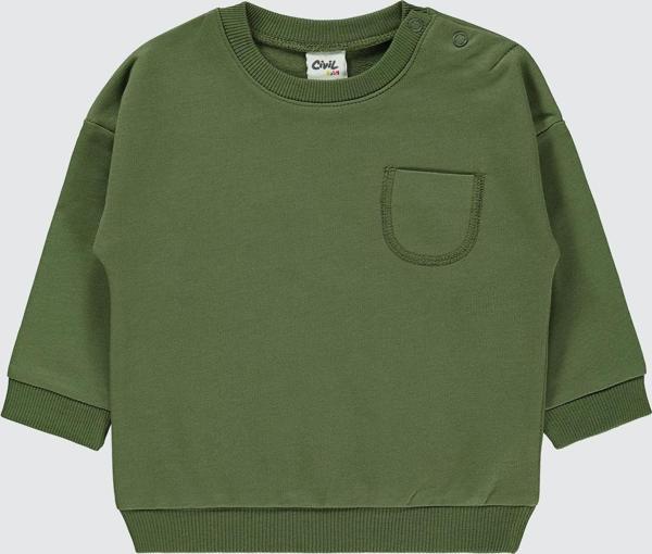 Civil Baby Erkek Bebek Sweatshirt 6-18 Ay Haki - Image 1