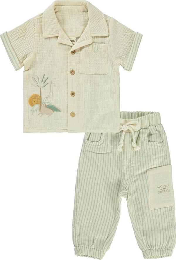Bombili Erkek Bebek Takım 6-18 Ay Mint - Image 1