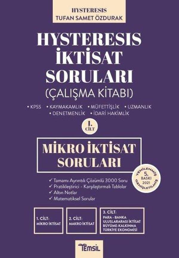 Hysteresis İktisat Soruları Mikro İktisat - 1. Cilt Çalışma Kitabı - Temsil Kitap - Image 1