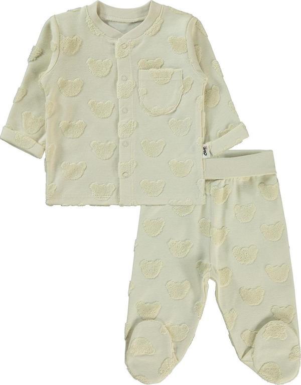 Civil Baby Erkek Bebek Pijama Takımı 1-6 Ay Taş Rengi - Image 1