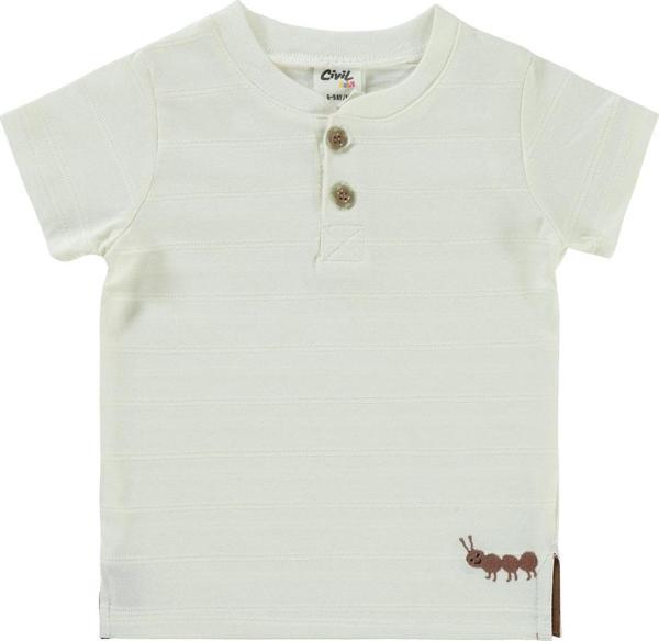 Civil Baby Erkek Bebek Tişört 6-18 Ay Krem - Image 1
