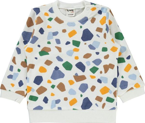 Civil Baby Erkek Bebek Sweatshirt 6-18 Ay Ekru - Image 1