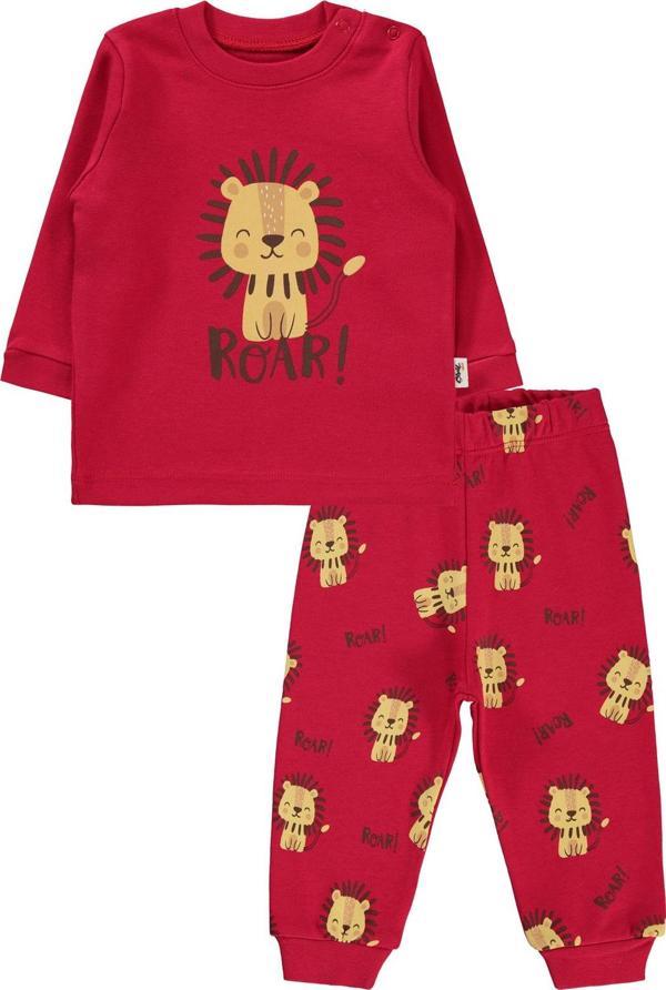 Civil Baby Erkek Bebek Pijama Takımı 6-18 Ay Kırmızı - Image 1