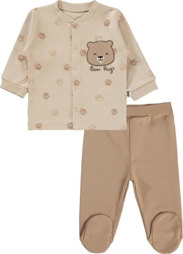 Civil Baby Erkek Bebek Pijama Takımı 1-6 Ay FilDişi - Image 1