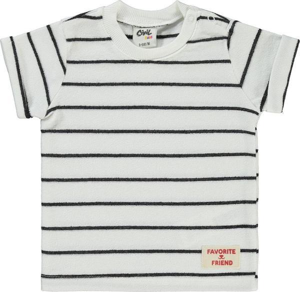 Civil Baby Erkek Bebek Tişört 6-18 Ay Ekru - Image 1